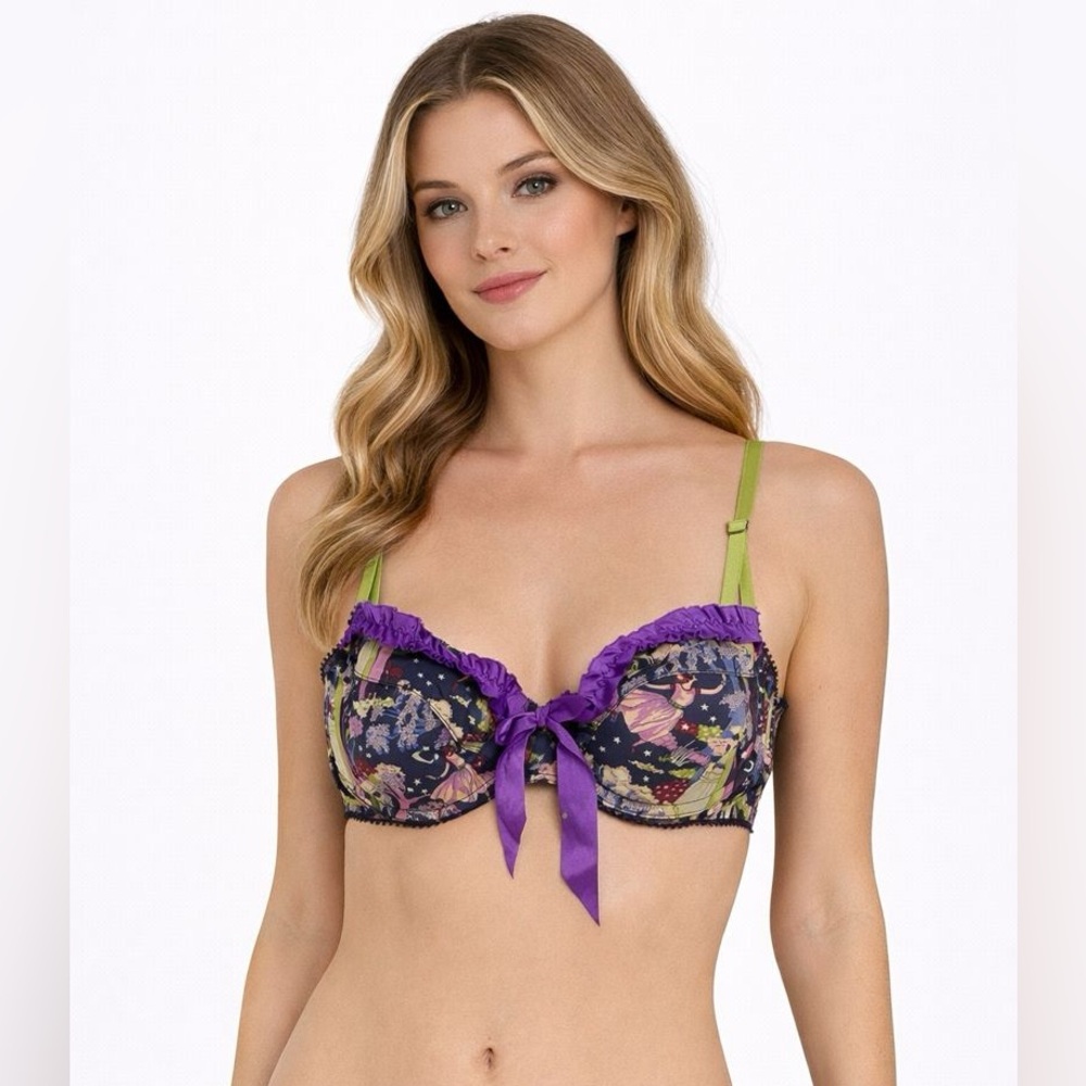 Made in France Princesse Tam•Tam Bra&Panty SET Milkmaid Celestial Moon &‎ Stars
